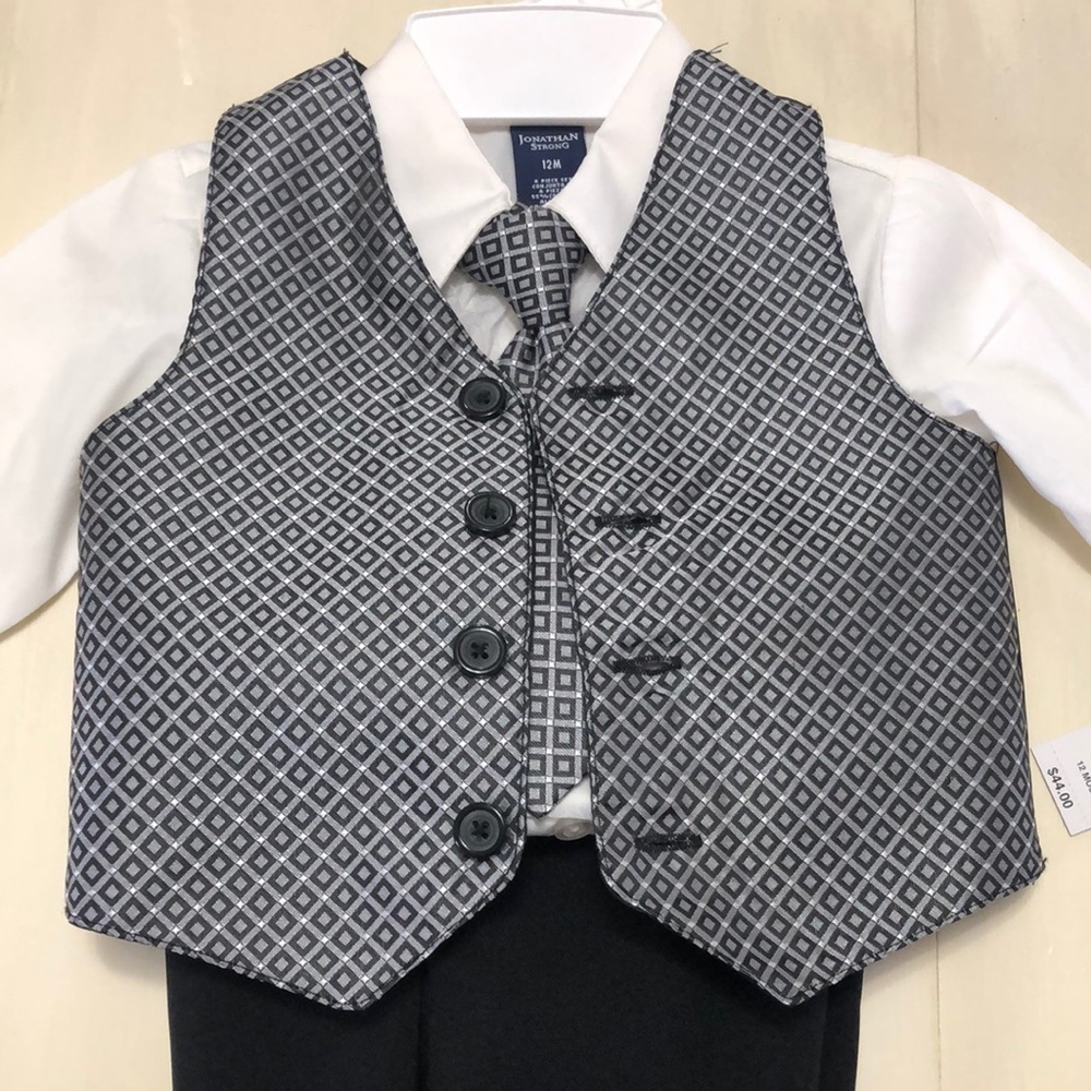 Infant boy size 12 mos. 4 piece formal set